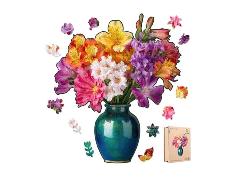 Ixfyloop Wooden Puzzles for Adults, Modern Vase - Image 1