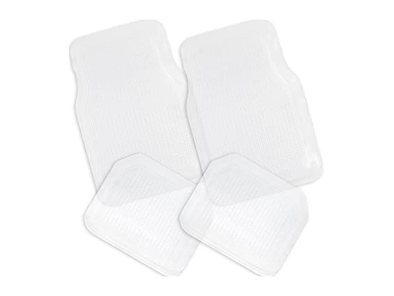 4 Pc Set Clear Rubber Floor Mats
