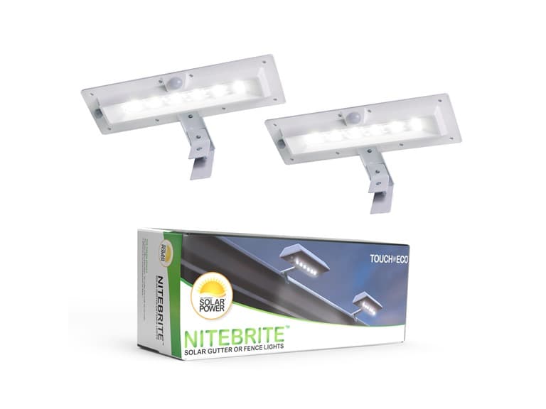 Solar Motion Detector Outdoor LED Lights - 2 Pack