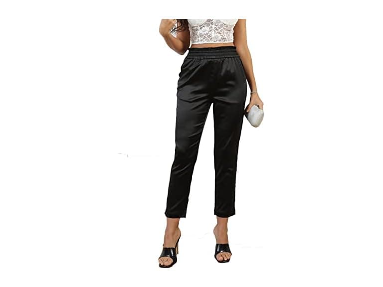 Heipeiwa Women (XS) Paperbag Satin Silky Pants - Image 1