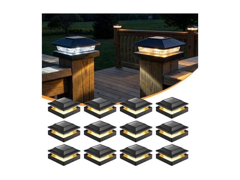 Brightown 12 Pack Solar Post Cap Lights  - Image 1