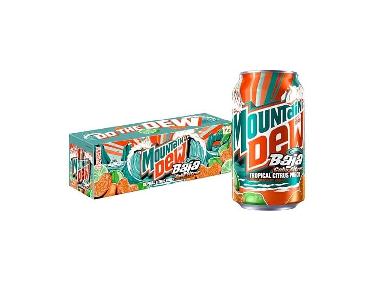 12PK Mountain Dew, Baja Cabo Citrus12 Fl Oz Cans - Image 1