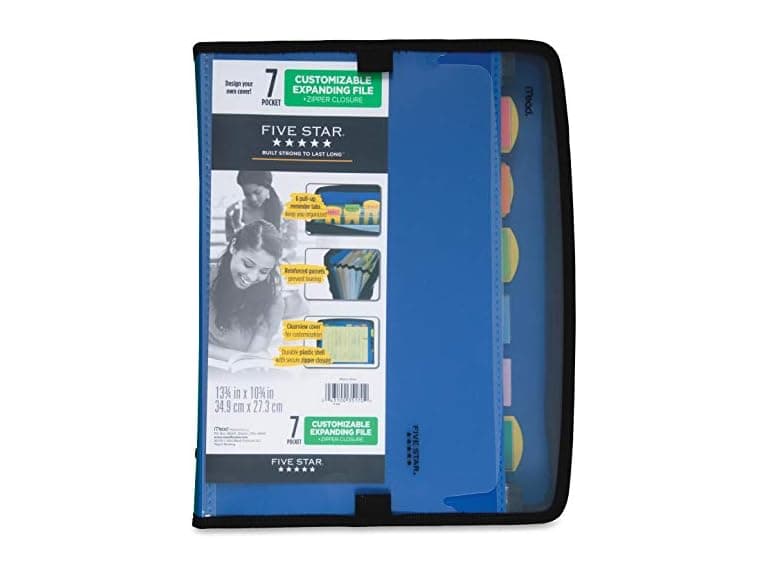 Five Star Customizable Plastic Accordion File - Image 1