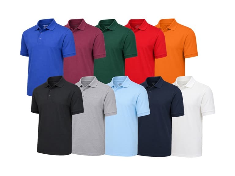 5Pk Mens S/S Pique Polo Shirt - Image 1