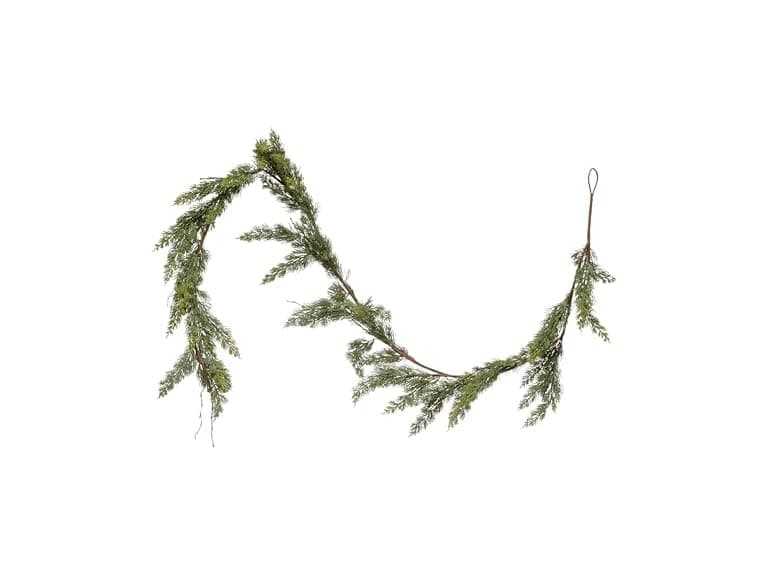 Creative Co-Op 84" L Faux Cedar Garland, Green - Image 1