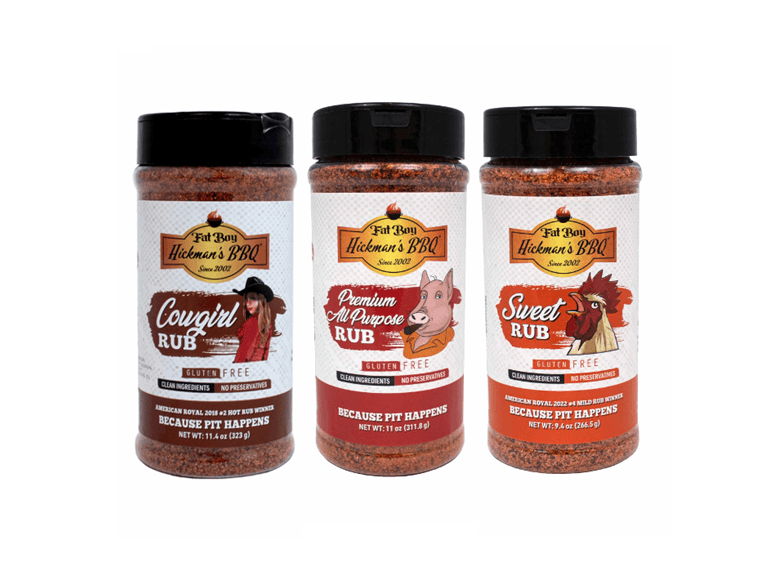 (3pk) Fat Boy Hickman’s BBQ Rubs Variety Pack