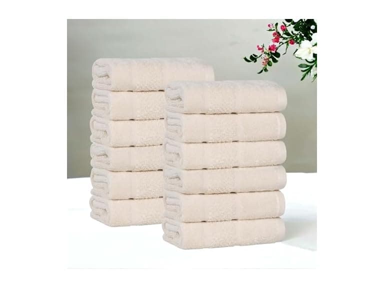 Superior 12PC Hotel Quality Super Soft Small Towels - Image 1