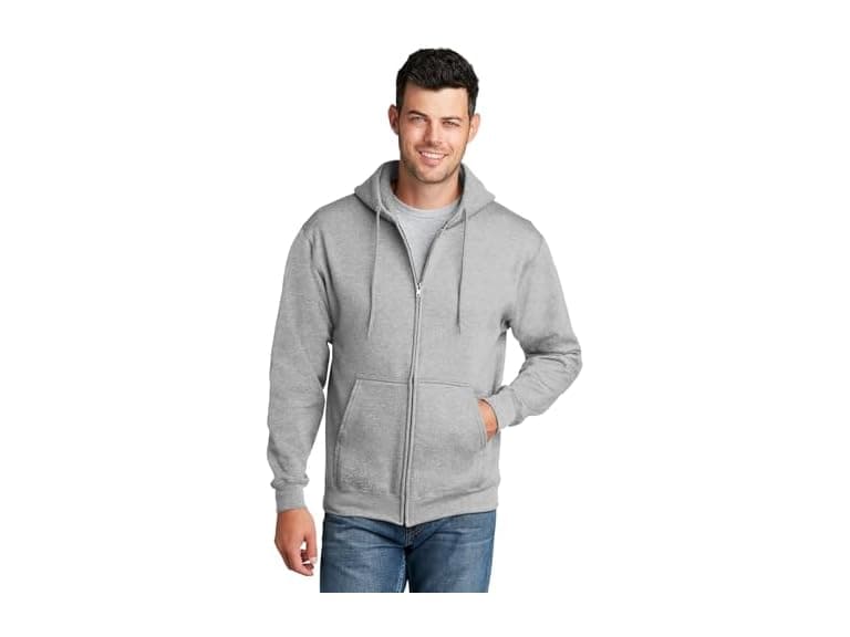 Port & Co Men (S) Core Fleece Full-zip Sweatshirt - Image 1