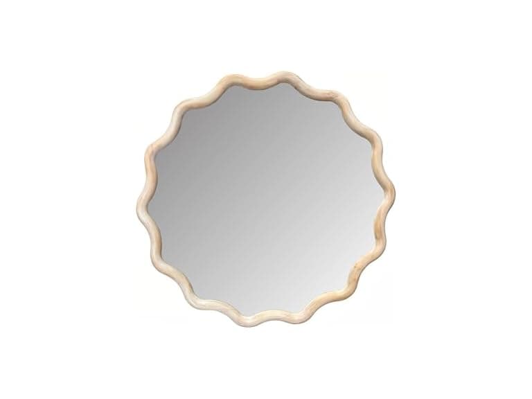 Howard Elliott Collection Pine Ripples Round Mirror - Image 1