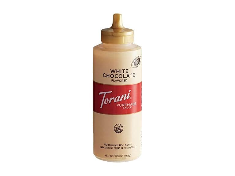 Torani Puremade Sauce, White Chocolate Flavor 16.5 oz - Image 1