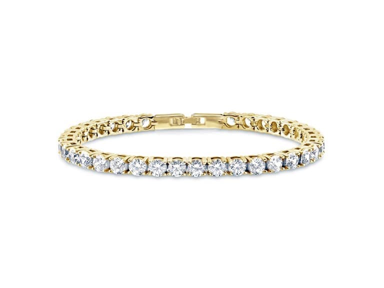 Yeidid Gold Plated Round Tennis Bracelet - Image 1