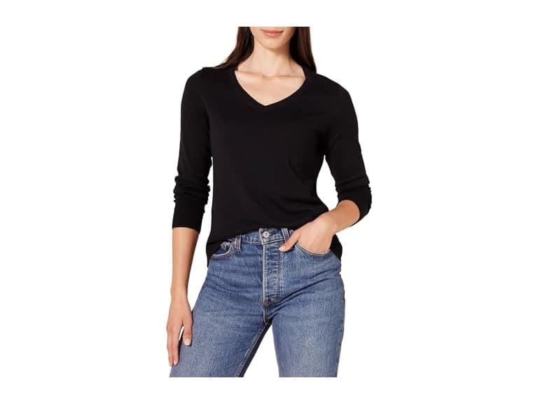Amazon Essentials Women Regular-Fit Lightweight Long-Sleeve Sweater - Image 1