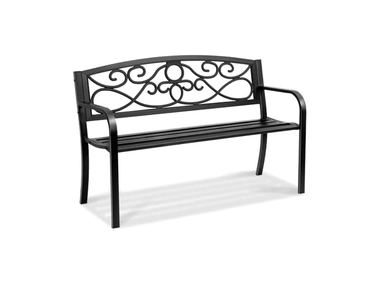 Outdoor Bench, 50 inches Metal Garden Bench for - Image 1