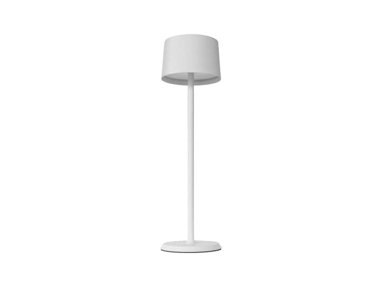 Hudson 14" Matte White Dimmable Rechargeable Table Lamp - Image 1
