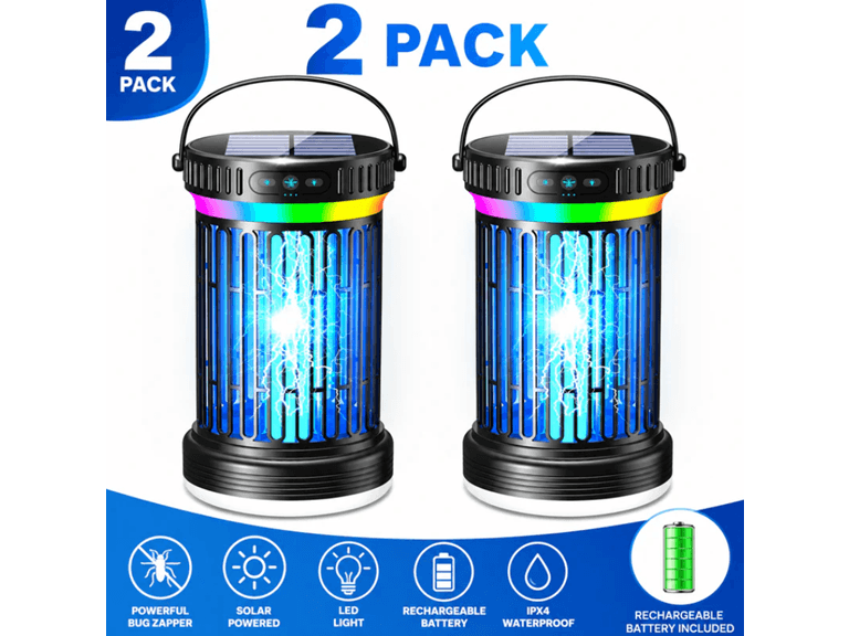 Solar Bug Zapper, 2 Pack - Image 1