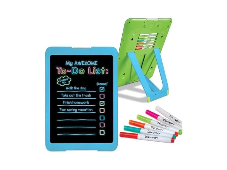 Discovery Discovery Neon Glow Drawing Easel w/ 6 C - Image 1