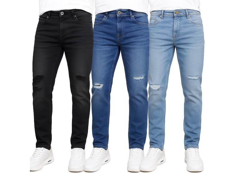 Men's Stretch Ripped Denim Jeans (30-42) - Image 1