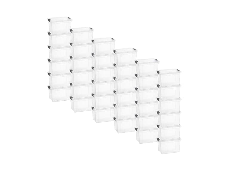 Superio Clear Storage Box with Lid, 2.5 Quart 36 Pack - Image 1
