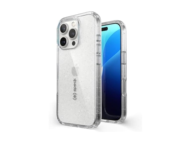 Speck Clear iPhone 16 Pro Case Glitter - Image 1