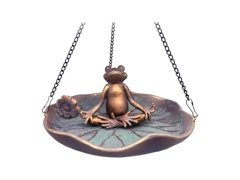 Spoontiques Yoga Frog Bird Feeder - Image 1