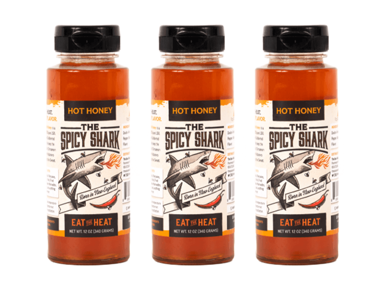 (3 Pack) Spicy Shark Hot Honey, 12 oz. - Image 1