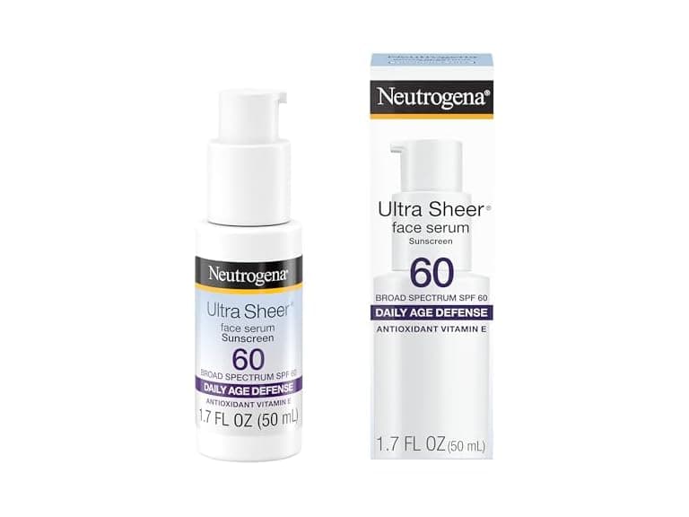 Ultra Sheer Moisturizing Face Serum with Vitamin E & SPF 60 - Image 1