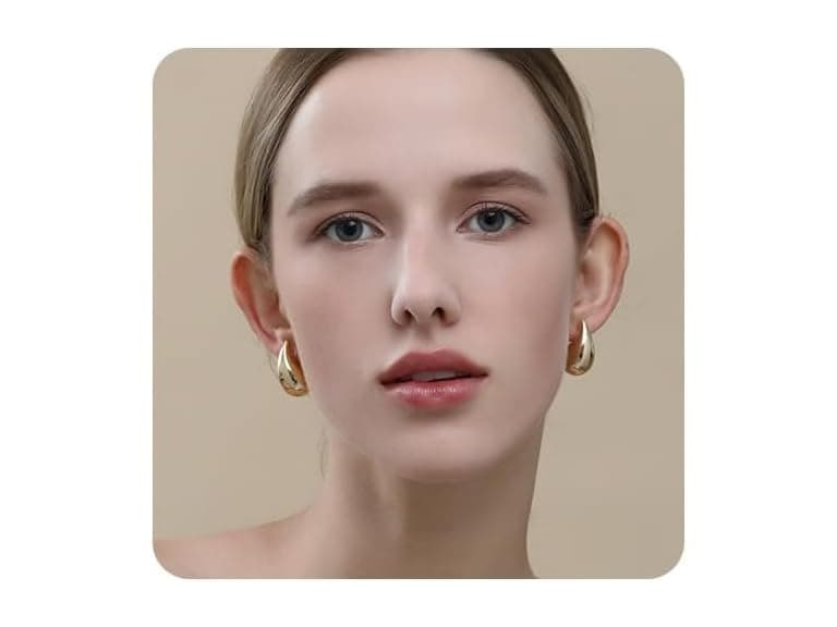 NIUTA Gold Teardrop Earrings for Women - Image 1