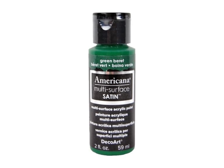 DecoArt Americana Satin Acrylics Paint, 2-Ounce, Green Beret - Image 1