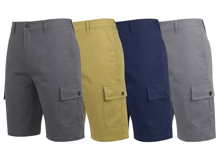 4Pk Mens Flex Stretch Cargo Shorts - Image 1