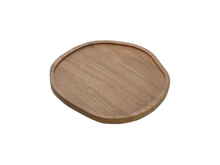  Cora Organic Shaped Lazy Susan Turntable, 14 Inch - Image 1