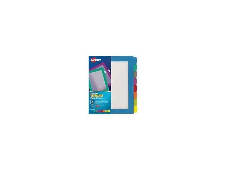 Avery Big Tab Ultralast Plastic Dividers with White Tab Labels - Image 1