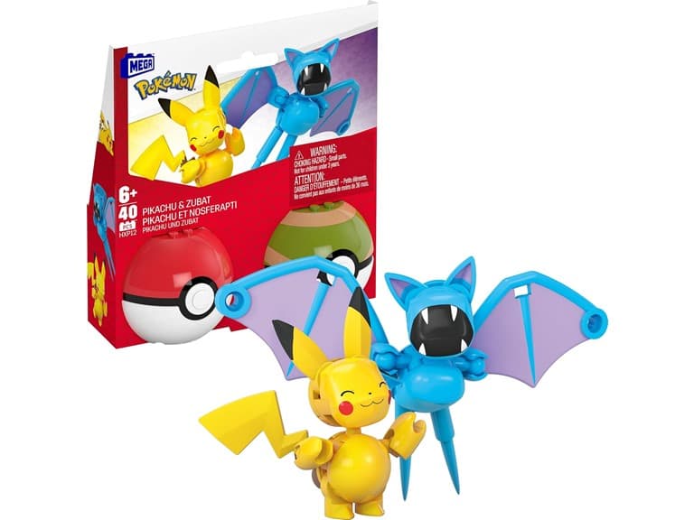 MEGA Pokémon Building Toy Set: Pikachu & Zubat - Image 1