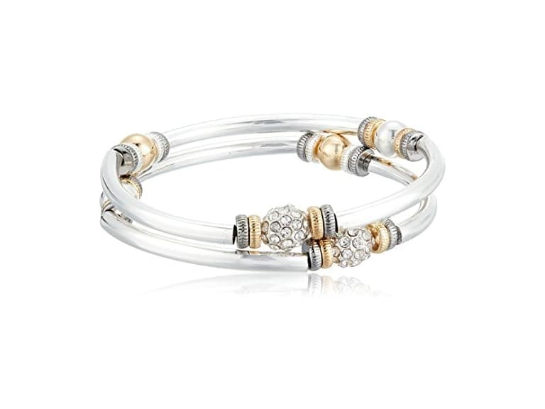 Nine West Tri-Tone Bangle Bracelet Set - Image 1