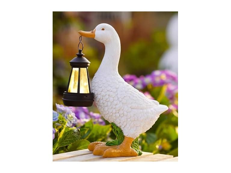 Solar Goose Outdoor Garden Statue - Image 1