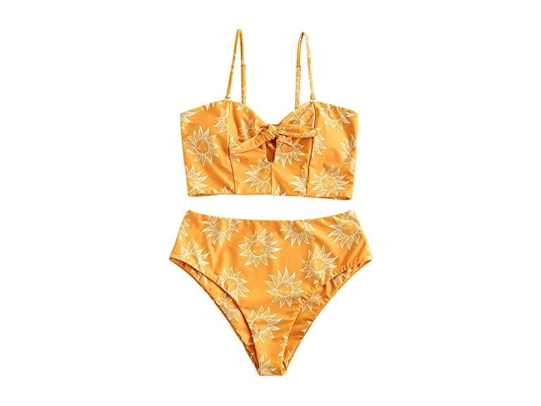 Zaful Women (S) Keyhole Tied High Waisted Swimsuit - Image 1
