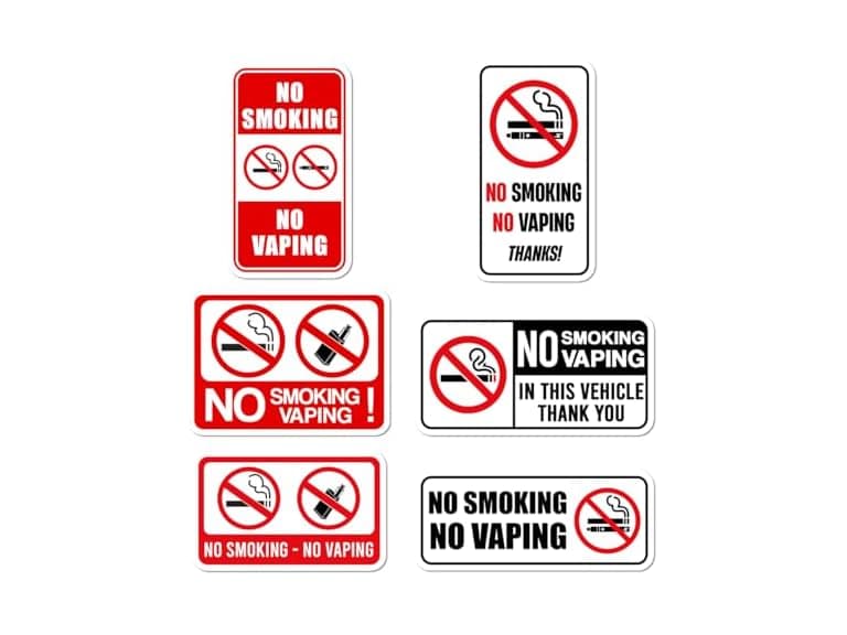 RABOWA No Smoking No Vaping Stickers - Image 1