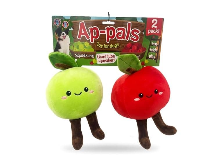 Bow Wow Pet 2 Pack Plush Dog Toy with Squeaker - Image 1