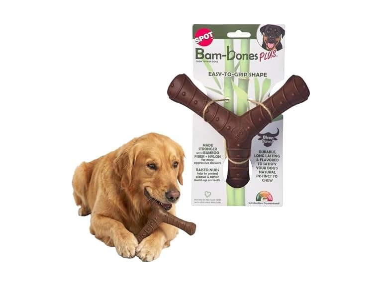 SPOT Bam-Bones Plus Tripod, 8” Bison Flavor - Image 1