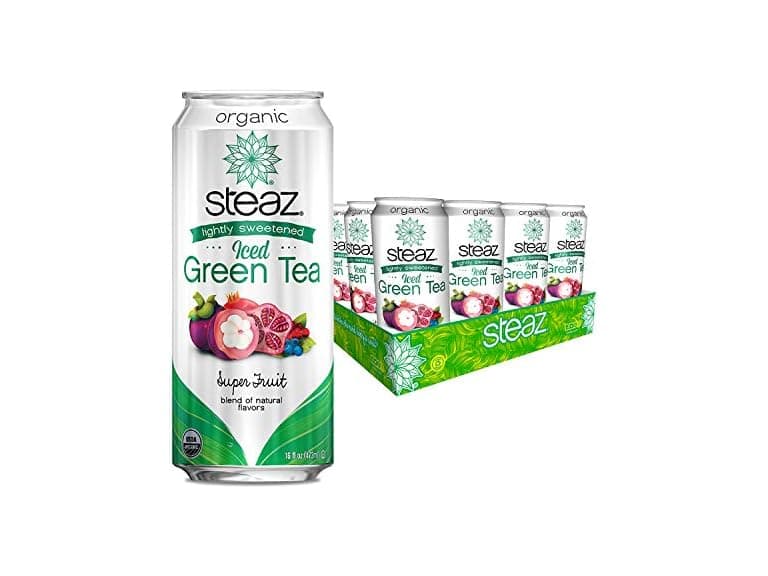 12PK Steaz Lightly Sweetend Iced Green Tea, 16 oz. - Image 1