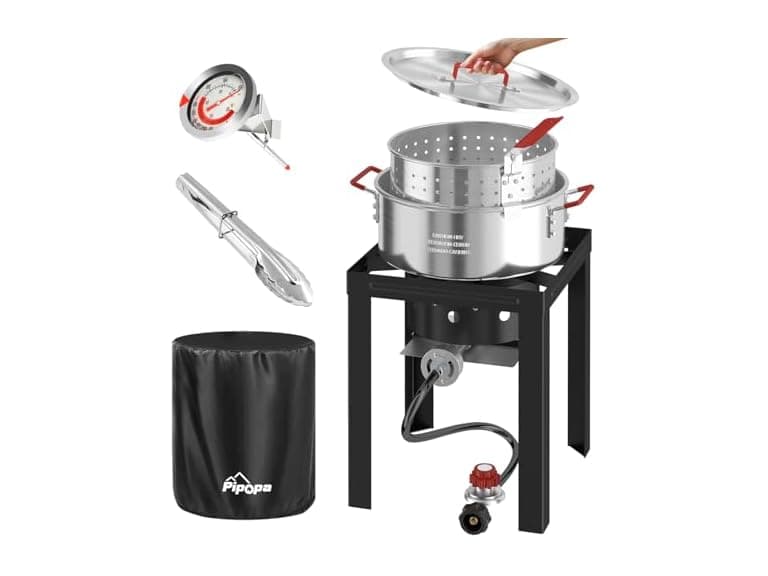 Pipopa 10QT Fish Fryer Pot with Lid - Image 1