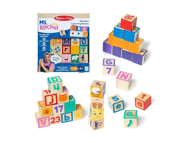 Ms. Rachel Melissa & Doug Wood Blocks - Image 1