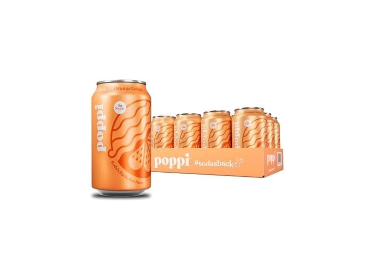Poppi Sparkling Prebiotic Soda Beverage, Orange Cream - Image 1