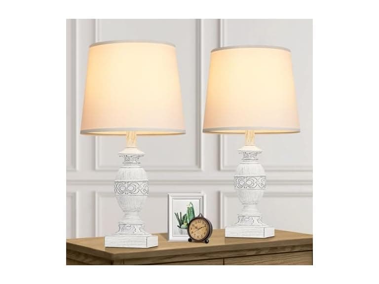 Kondras White 19'' Table Lamp Set of 2 - Image 1