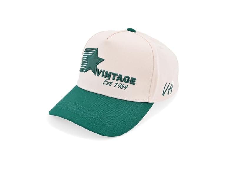 Western Retro Snapback Cap - Green - Image 1