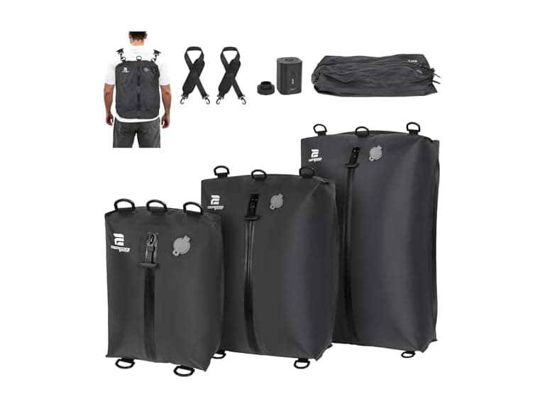 Black 3 Pack Vacuum Bags 3 Sizes
