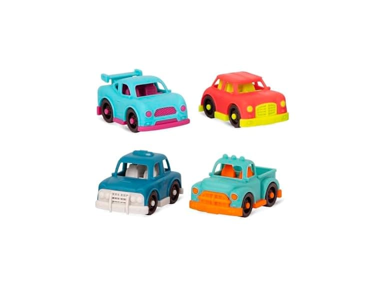 B. toys – 4 Vehicle Pull Back Cars - Image 1