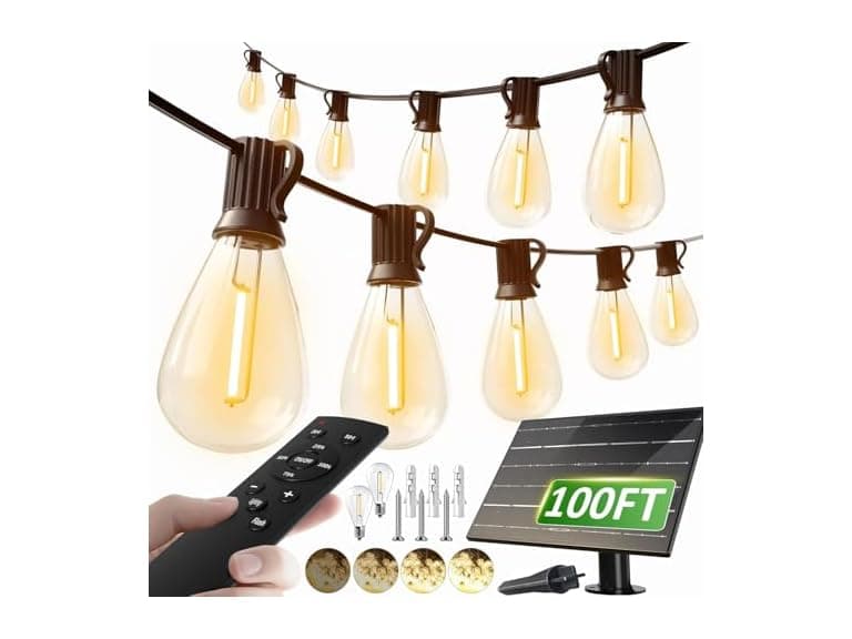 Luckstyle 100FT Solar String Lights - Image 1