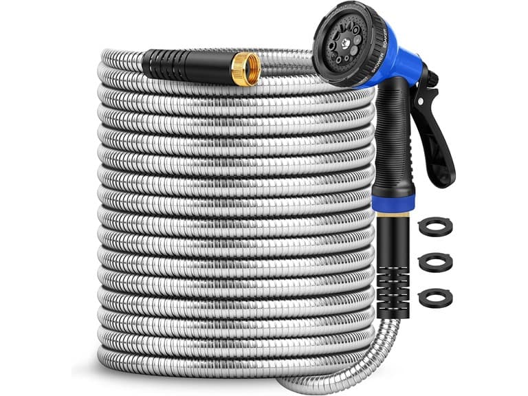 GAGALUGEC Stainless Steel Garden Hose | 50 ft - Image 1