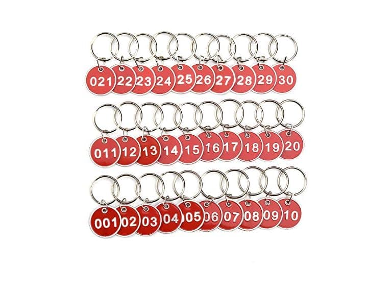 MCM CM Numbered Tags Metal Key Organizing Ring - Image 1