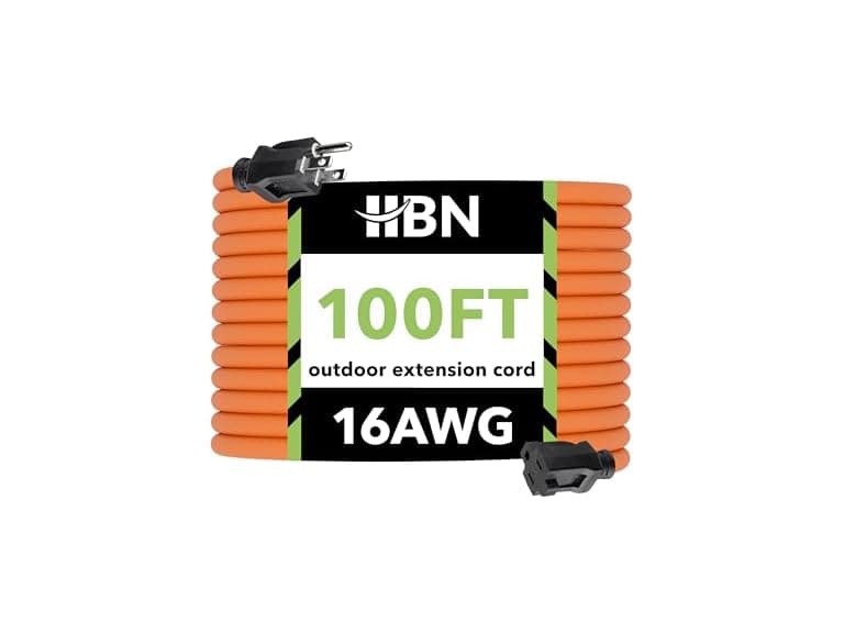 HBN 100-Foot Heavy-Duty Outdoor Extension Cord 16/3 - Image 1